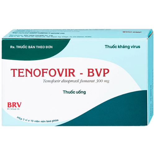 Thuốc Tenofovir-BVP 300mg điều trị và dự phòng kháng virus HIV, viêm gan B (30 viên)